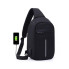 Городской рюкзак антивор Bobby Mini с защитой от карманников и USB-портом для зарядки Черный