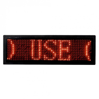 Электронный LED бейдж UKC B1248 красный (46196)