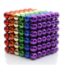 Магнитная развивающая игрушка шарики на магните NeoCube Разноцветный 216 шт антистресс головоломка кубик 5мм в боксе