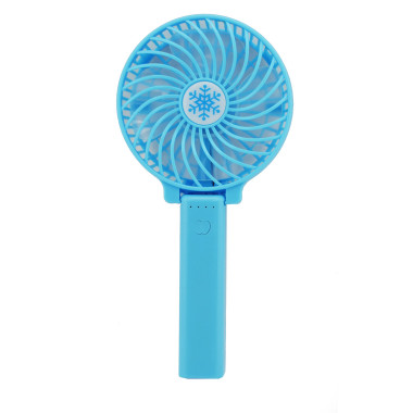 Портативный мини вентилятор Mini Fan 820 USB с ручкой и настольный со складной ручкой аккумуляторный Синий