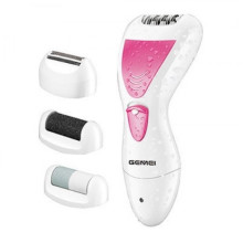 Эпилятор женский Gemei аккумуляторный для удаления волос 4 в 1 Original с насадкой бритва и пемза Pink (GM-7006)