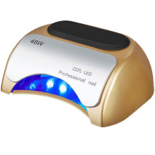 Гибридная ультрафиолетовая LED лампас таймером светодиодная UV Lamp 48 Вт сушилка для маникюра и педикюра Золото
