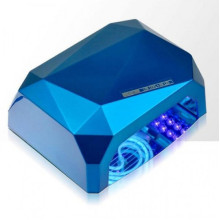 Гибридная светодиодная LED лампа для ногтей и маникюра CRYSTAL 005 +CCFL 36 Вт сушилка для наращивания с сенсором и таймером Синяя