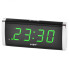 Электронные часы VST цифровые настольные сетевые с зелёной подсветкой будильник 19см Чёрные (VST-730)