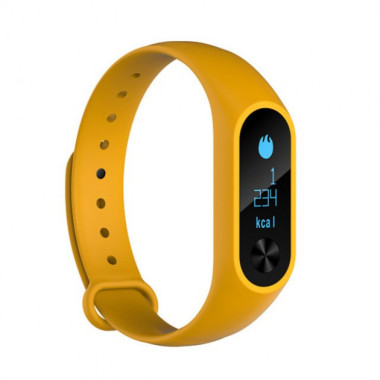 Фитнес браслет трекер Smart Band Жёлтый (M2)