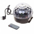 Диско шар Magic Ball светодиодный четыре LED режима цветомузыки со встроенной Bluetooth колонкой пультом и флешкой 17 см Разноцветный