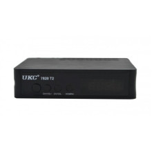 ТВ-ресивер UKC  тюнер цифровой приёмник T2 с поддержкой Wi-Fi адаптера для телевизора с приложением YouTube плюс пульт Чёрный (7820)