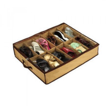 Органайзер обувной коробка для хранения обуви Shoes Under на 12 пар с прозрачной крышкой на замке