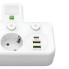 Мережевой адаптер 8625UL с ночником, 4 розетки + USB + Type-C, белый (17559/MG-AV)