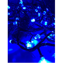 Светодиодная гирлянда 18.5 м 500LED Arts Pine Рубинка с черным проводом 8 режимов Синий (VK-7423)