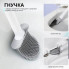 Стильный ершик для унитаза с гибкой силиконовой щеткой, белый (E1698-AV)