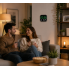 Настенные часы Deepfox DS-6650 с пультом, LED-подсветкой, будильником, датой и термометром, 18,5×18,5 см (6650-AV)