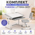 Набор школьная парта и стул с регулировкой высоты FunDesk Littonia Grey с лампой и подставкой для книг, серый (26X150-AV)