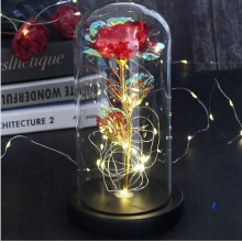 Роза в стеклянной колбе LED RED GOLD с LED подсветкой Rose of Love Красная Роза в стеклянной колбе LED RED GOLD с LED подсветкой Rose of Love Красная