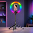 Селфи-палка с кольцевой RGB LED-лампой, функцией AI-автоотслеживания и пультом (P100-AV)