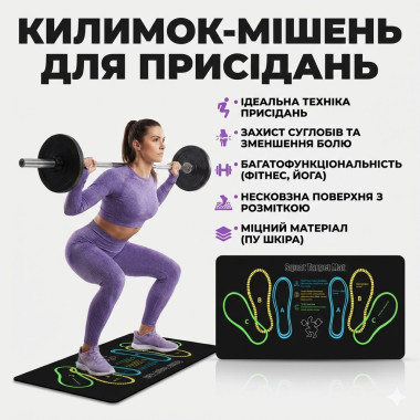 Коврик для приседаний из искусственной кожи, мягкий амортизирующий коврик для упражнений на коленях, универсальный фитнес-коврик