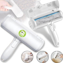 Щетка для сбора и удаления шерсти животных Белая Pet Hair Remover Roller ролик с контейнером для чистки (PET20205-AV)