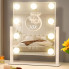 Косметическое зеркало с подсветкой, голливудское, 9 LED, 10×, белое (XL1920-AV)