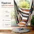 Подвесное кресло-гамак 130×100 см с двумя подушками 40×40 см полосатое для сада, террасы, балкона и дома (KG130100-AV)
