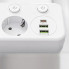 Сетевой фильтр-разветвитель 2500W, 4х220V, 2хUSB, 1хType-C, 8625UL, Белый / Настенный тройник с подсветкой