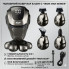 Аккумуляторная машинка для стрижки волос с влагозащитой IPX5 и насадками​​​​​​​ RAF R.4087 5W