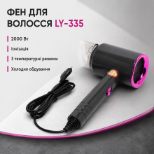 Фен для волос Powerful hair dryer LY-335 2000 Вт функция ионизации Серый Фен для волос Powerful hair dryer LY-335 2000 Вт функция ионизации Серый