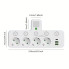 Сетевой фильтр-разветвитель 2500W, 4х220V, 2хUSB, 1хType-C, 8625UL, Белый / Настенный тройник с подсветкой