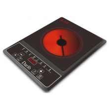 Инфракрасная плита Dario DHP 2172F-S на 1 конфорку для любой посуды 2000 Вт кнопочная 2 кг Черный (VK-1011)