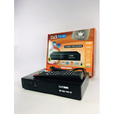 Тюнер Т2 цифровой T2 S2 DV3 2USB MPEG4 HDMI Wi-Fi You Tube IPTV металл 22*13 см Черный (VK-1767)