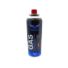 Газовый баллон PEGAS всесезонный для портативных газовых горелок и кемпинга 220 г 1 шт в упаковке Черный (VK-4190)