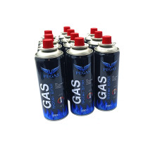 Газовый баллон PEGAS всесезонный для портативных газовых горелок и кемпинга 220 г 10 шт в упаковке Черный (VK-565)