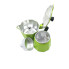 Гейзерная кофеварка Domotec 2703 Plus на 3 чашки алюминий Зеленый (VK-967)