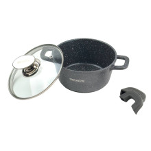 Каструля гранітне покриття Empire EM-7339 Грей з кришкою 1 л сірий (RZN-23104727)