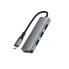 USB-хаб зовнішній 4 порти ACEFAST J15 Type-C 0.15 м сріблястий (RZN-23106535)