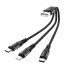 Кабель 3в1 USB/Apple Lightning+Type-C+microUSB 0.25 м Hoco X47 чорний (RZN-23103498)
