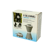 Пляшка для води Folding Travel Water Cup складана 500 мл сірий (RZN-23097905)