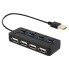 USB-хаб зовнішній 4 порти з вимикачами 0.15 м чорний (RZN-23094856)
