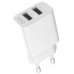 Зарядний пристрій з кабелем 2хUSB/Apple Lightning 1 м XO L109 12 W 5 V 2.4 A білий (RZN-23102270)