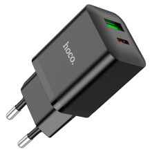 Зарядний блок живлення USB+Type-C HOCO N28 Founder 20 W 12 V 1.67 A чорний (RZN-23104496)