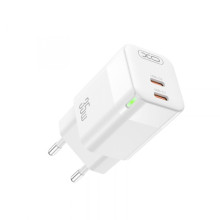 Зарядний пристрій з кабелем 2хType-C/Type-C 1 XO CE07EU 35 W білий (RZN-23102266)