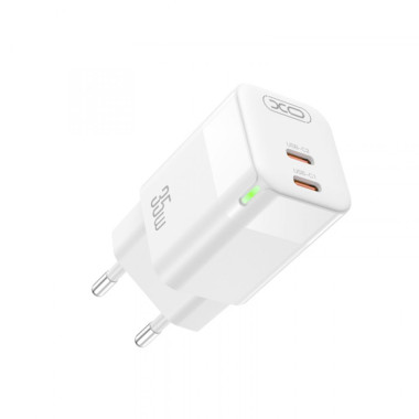 Зарядний пристрій з кабелем 2хType-C/Type-C 1 XO CE07EU 35 W білий (RZN-23102266)
