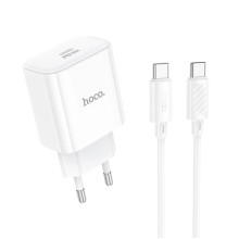 Зарядний пристрій з кабелем Type-C/Type-C 1 м HOCO C76A Pro Majestic 30 W 12 V 2.5 A білий (RZN-23105869)