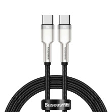 Кабель Type-C/Type-C 2 м Baseus Cafule Series Metal 100 Вт 5 А чорний (RZN-23106809)