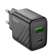 Зарядний блок живлення Type-C+USB HOCO CS23A Sunlight 30 W 2.5 A чорний (RZN-23101872)