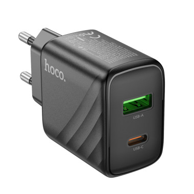 Зарядний блок живлення Type-C+USB HOCO CS23A Sunlight 30 W 2.5 A чорний (RZN-23101872)