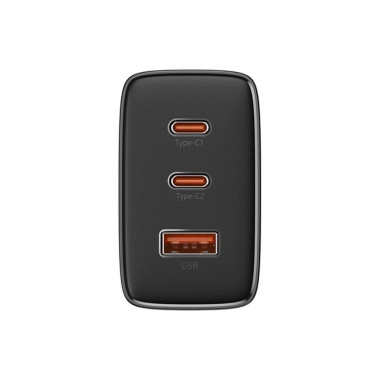 Зарядний блок живлення 2хType-C+USB Baseus Cube Pro Fast 65 W 5 V 3 A чорний (RZN-23105728)
