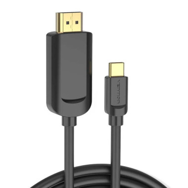 Відеокабель Type-C/HDMI 1 м Vention CGUBF чорний (RZN-23102309)