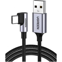Кабель USB/Type-C 0.5 м UGREEN US284 Angled 18 Вт 3 А чорний (RZN-23105880)