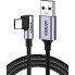 Кабель USB/Type-C 0.5 м UGREEN US284 Angled 18 Вт 3 А чорний (RZN-23105880)