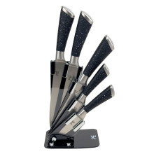 Набір ножів з підставкою 6 предметів Empire EM-1922 Матрикс нержавіюча сталь чорний (RZN-23102684)